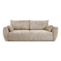 SOFA Mit Schlaffunktion Und Bettkasten, Chenille-Stoff Flow, Dunkelbeige, Zephira - Beige, Holz (238/87/140cm) - Kaiser Möbel