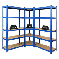 ECKREGAL Ragnar 2er-Set mit Schwerlastregal Ragnar Fachlast 175 kg Blau - Blau, Metall (90/180/40cm) - PROREGAL
