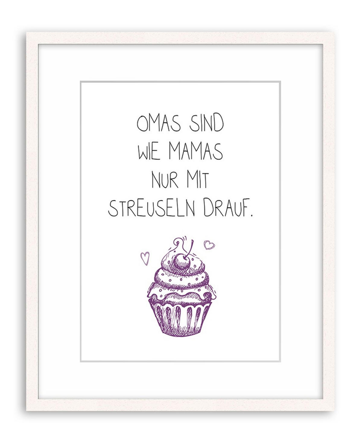 POSTER DIN A4 21x29,7 cm Oma Spruch Geschenk - Weiß, Papier (21/29.7/2cm) - artissimo