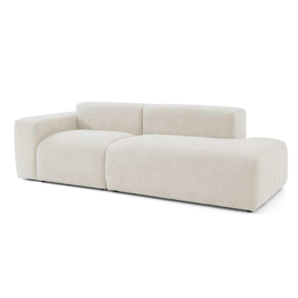 3-SITZER modulares Sofa HEAVEN SET 1 Rechts, Breite 255 cm Webstoff Weiß - Schwarz/Weiß, Holz/Kunststoff (102/71/255cm) - Muffo
