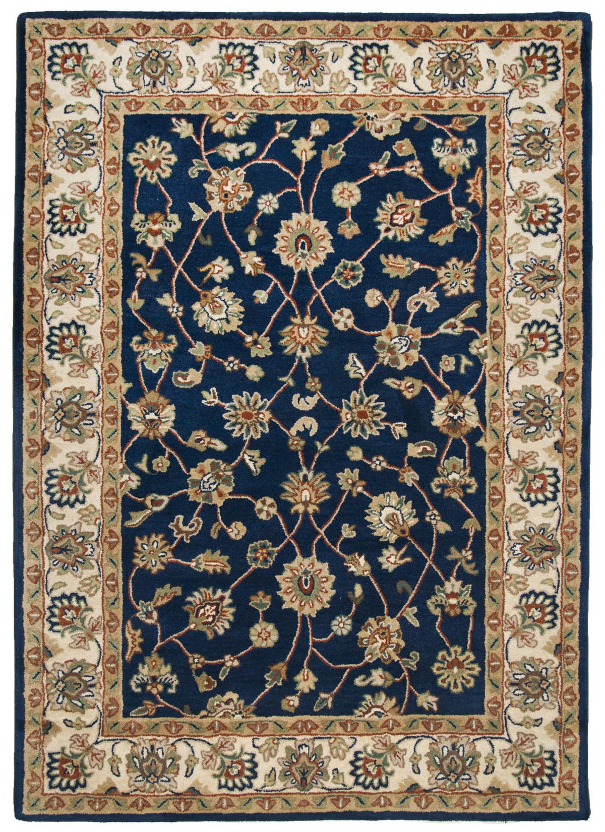 HANDTUFTTEPPICH Royal Ziegler 190x290 cm - Blau, Textil (190/290cm) - THEKO