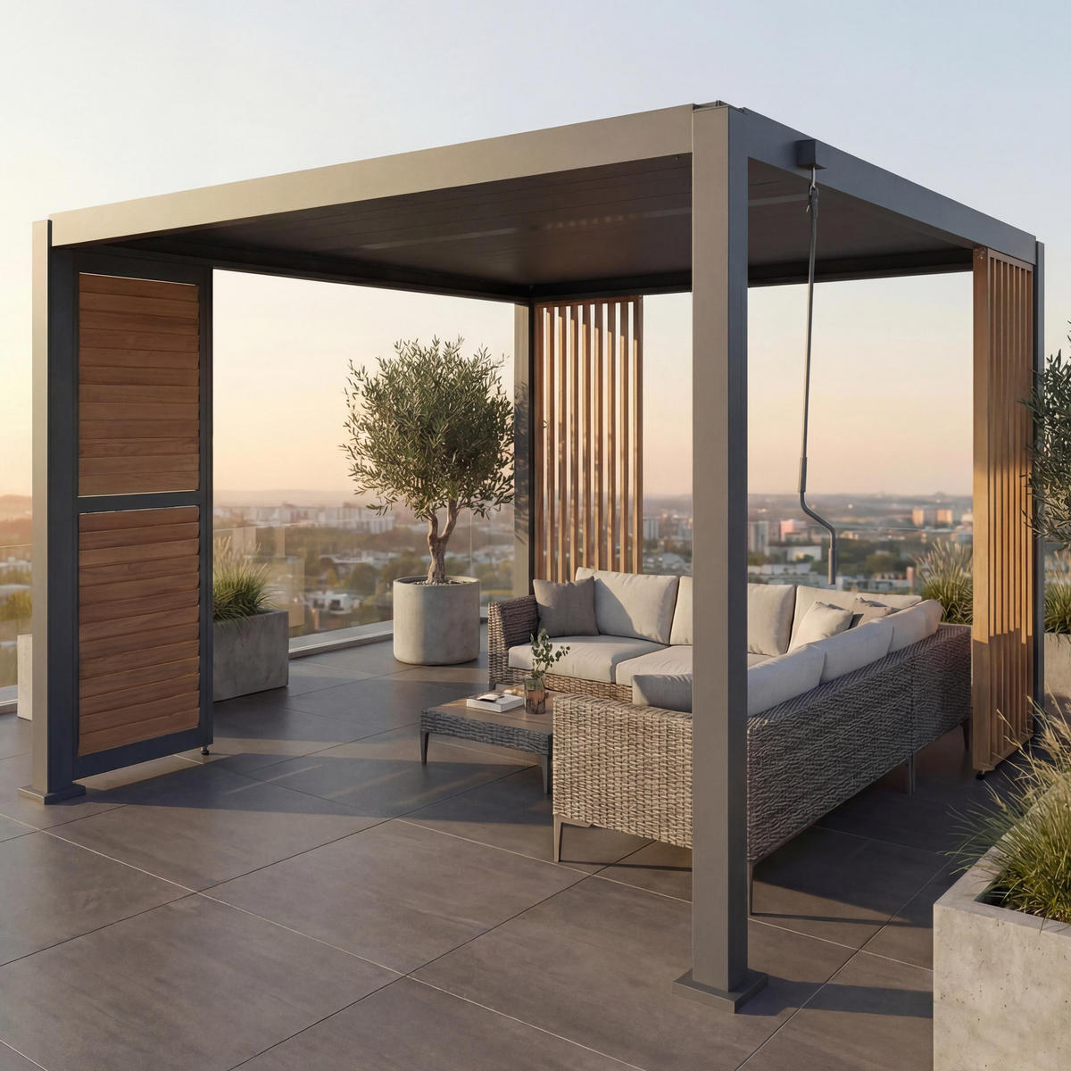 PERGOLA Anthrazit - Anthrazit, Metall (302/235/302cm) - MCW