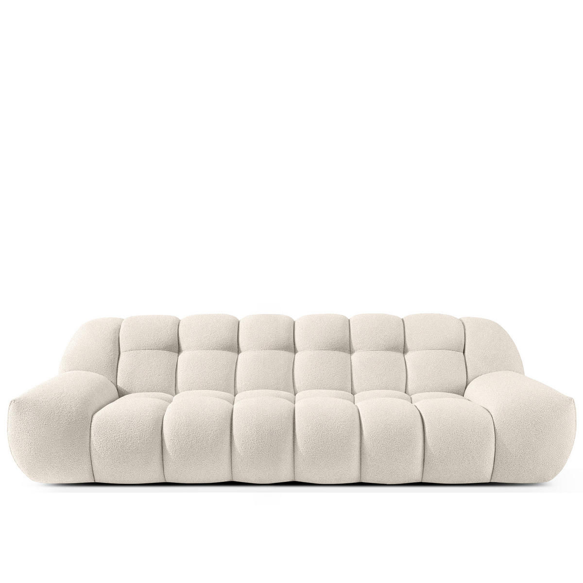 SITZGARNITUR VENA Bouclé, Weiß - Weiß, Holz/Textil (65/38/65cm) - KONSIMO®