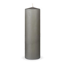 STUMPENKERZEN "Hellgrau", Größe Ø7cm x Höhe: 20 cm - Hellgrau, Naturmaterialien (7/20cm) - HS Candle