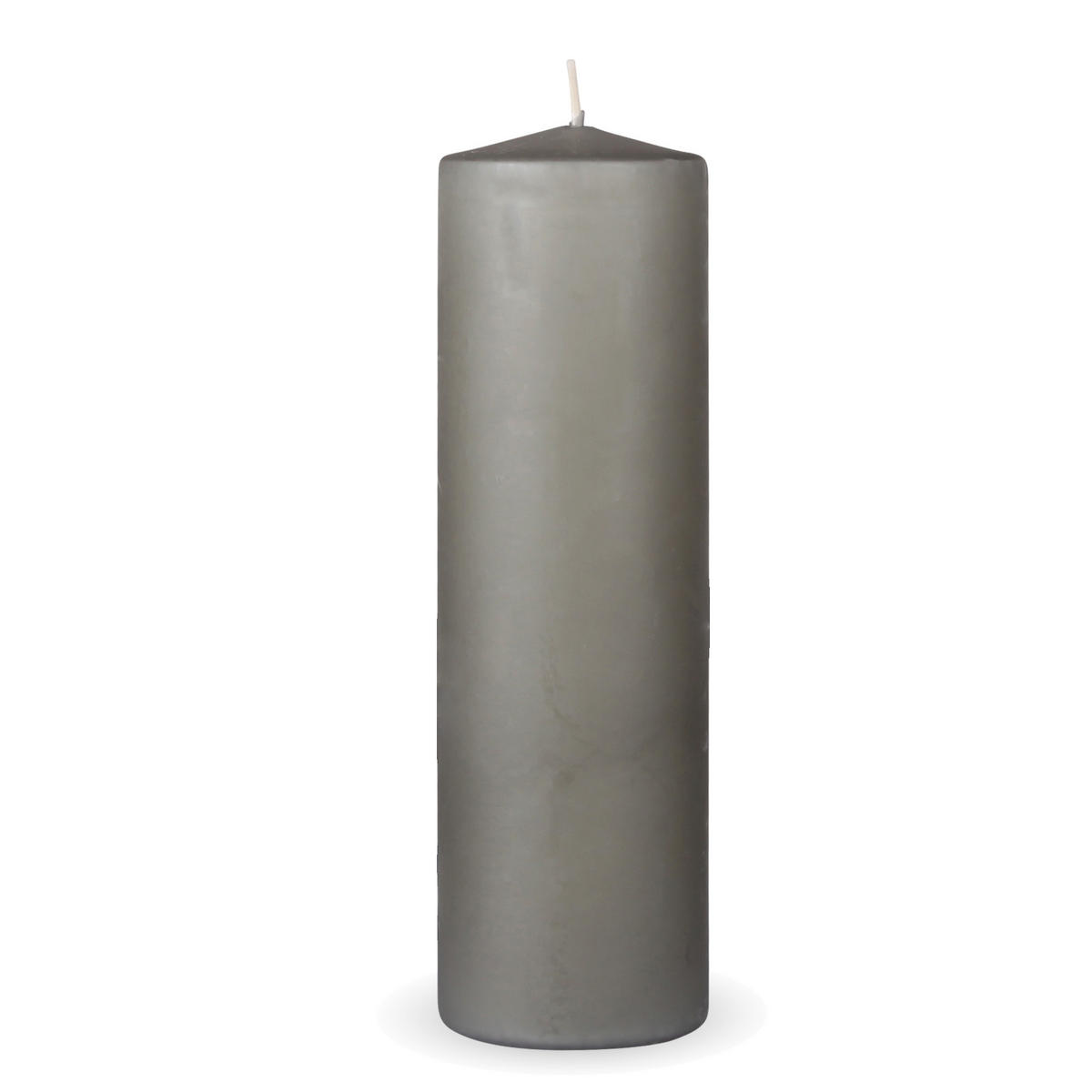 STUMPENKERZEN "Hellgrau", Größe Ø7cm x Höhe: 20 cm - Hellgrau, Naturmaterialien (7/20cm) - HS Candle