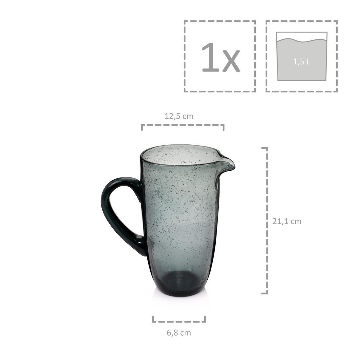 KRUG London Grau - Grau, Glas (1.1L) - Sänger