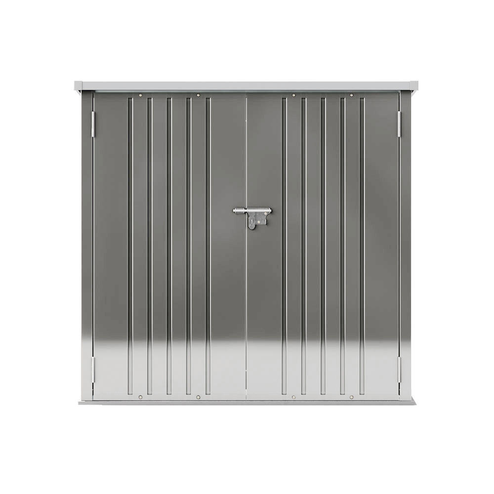 GARTENHAUS Gerätehaus aus Metall in Grau, Outdoor-Patio-Aufbewahrungsschuppen Praktische Doppeltürkonstruktion Einfache Montage 143 x 87 x 135 cm - Grau, Metall (143/135/83cm) - Livingandhome