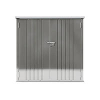 GARTENHAUS Gerätehaus aus Metall in Grau, Outdoor-Patio-Aufbewahrungsschuppen Praktische Doppeltürkonstruktion Einfache Montage 143 x 87 x 135 cm - Grau, Metall (143/135/83cm) - Livingandhome