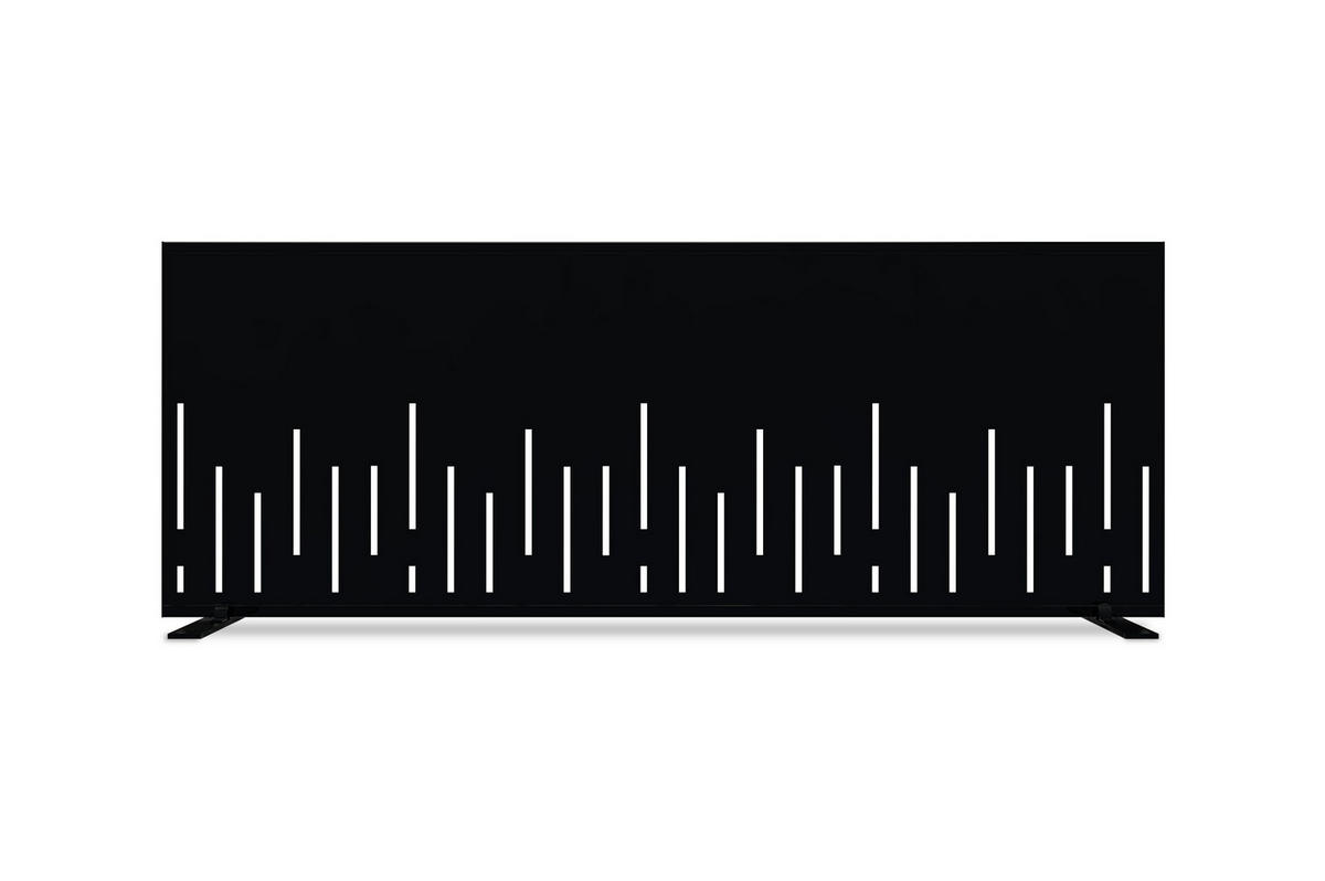 SICHTSCHUTZPANEELE dekorativ 2er-Set Arlberg schwarz H.160cm, linke Seite mit Muster - Schwarz, Metall (60/160cm) - Casanoov