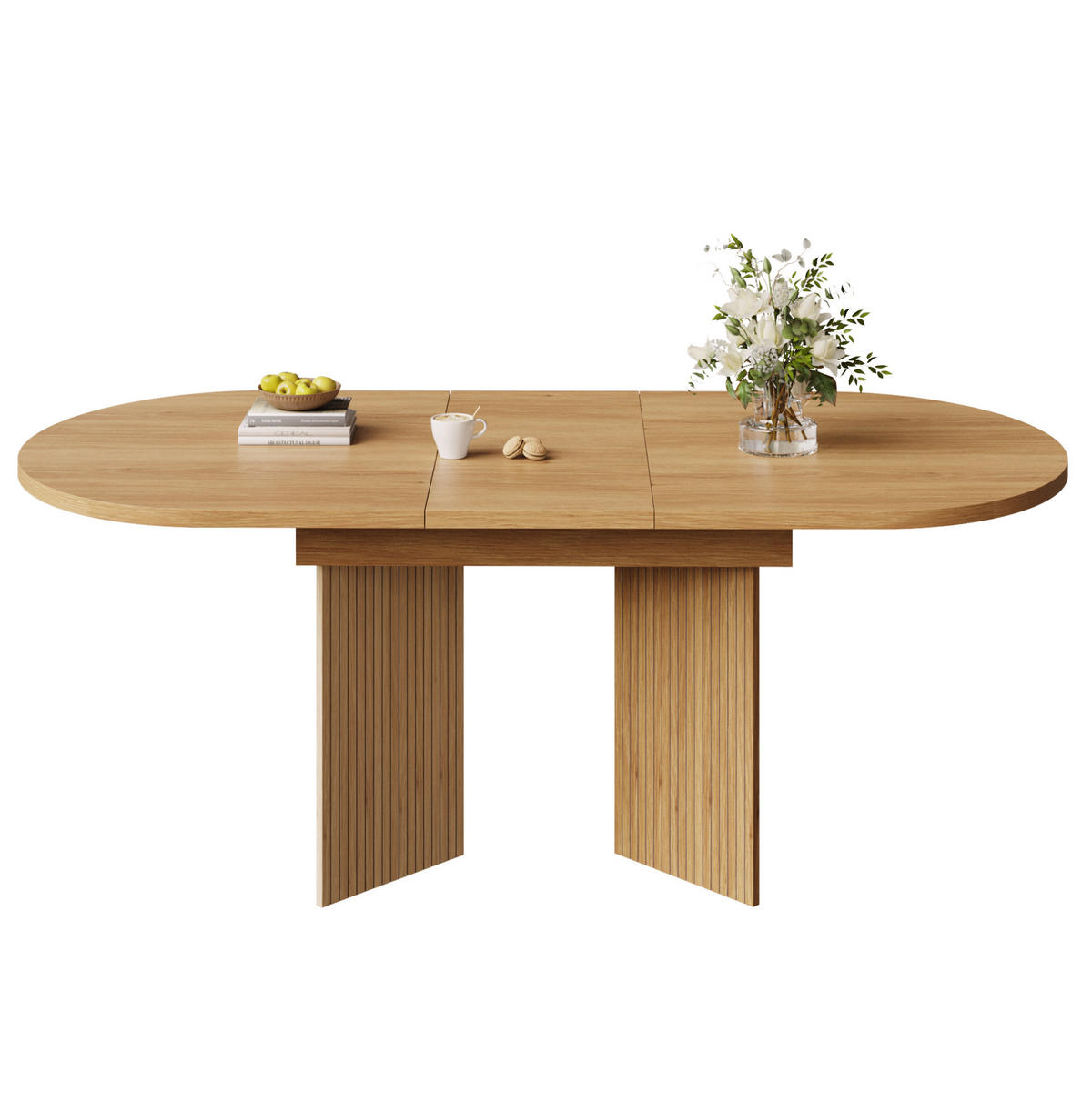 ESSTISCH 120/80/75 cm natur aus MDF ausziehbar - Hellbraun, Holzwerkstoff (120/80/75cm) - OKWISH