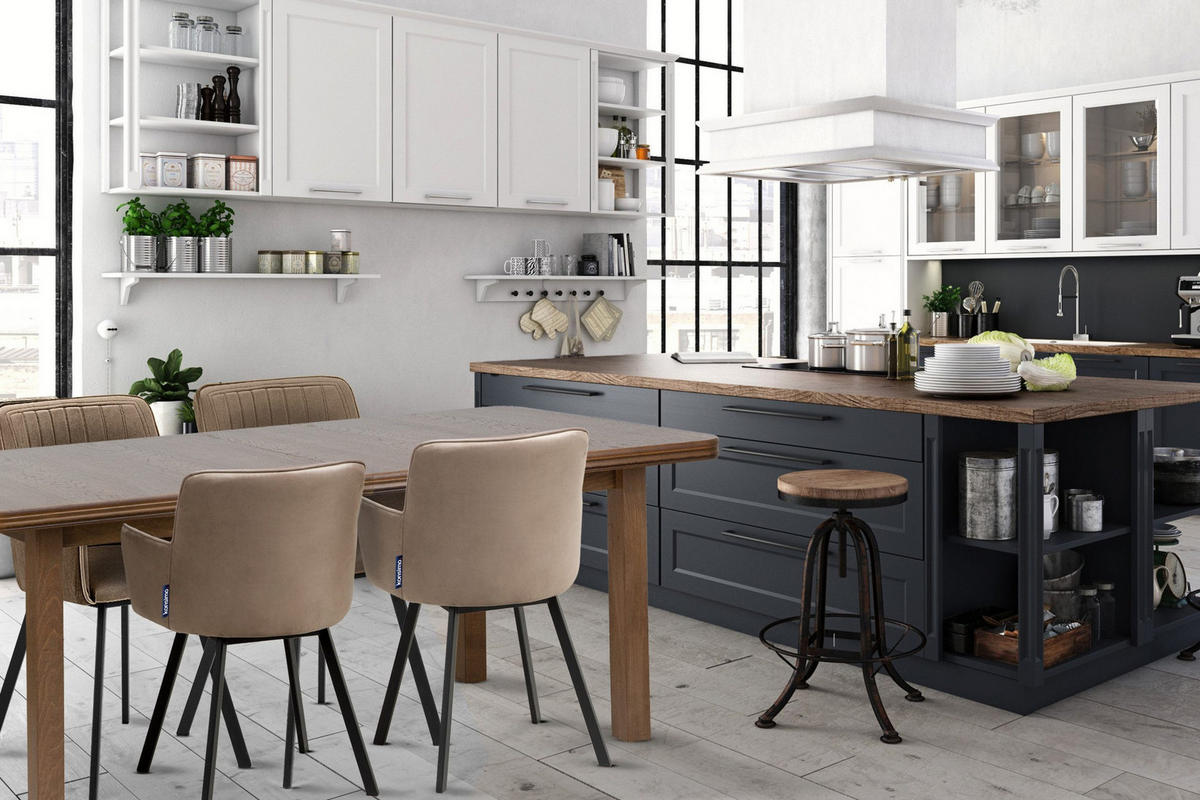 ESSTISCH COSPE ausziehbar bis 200cm, Eiche lefkas - Eichefarben, Holz (160/77/90cm) - KONSIMO®
