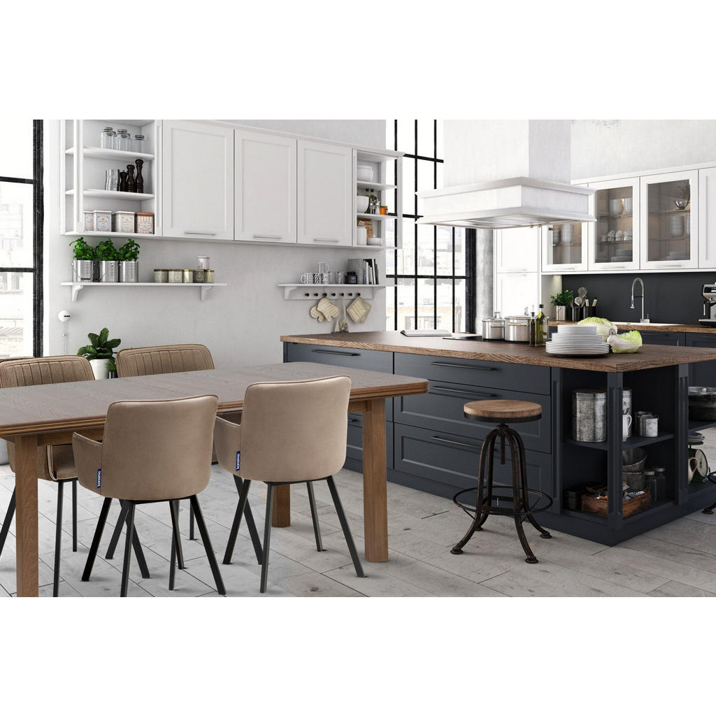Thumbnail - Konsimo® Esstisch, Eiche, Braun, Holz, Rechteckig,Rechteckig, 140x77x80 cm, Hergestellt in Europa, Esszimmer, Tische, Es...