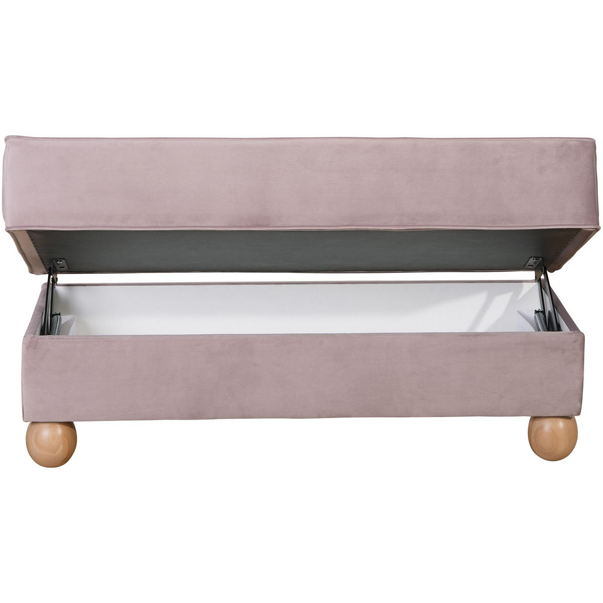 POLSTERHOCKER Katiga Samtvelours rosé - Rosa, Kunststoff (51/49/110cm) - 58aufmkessel