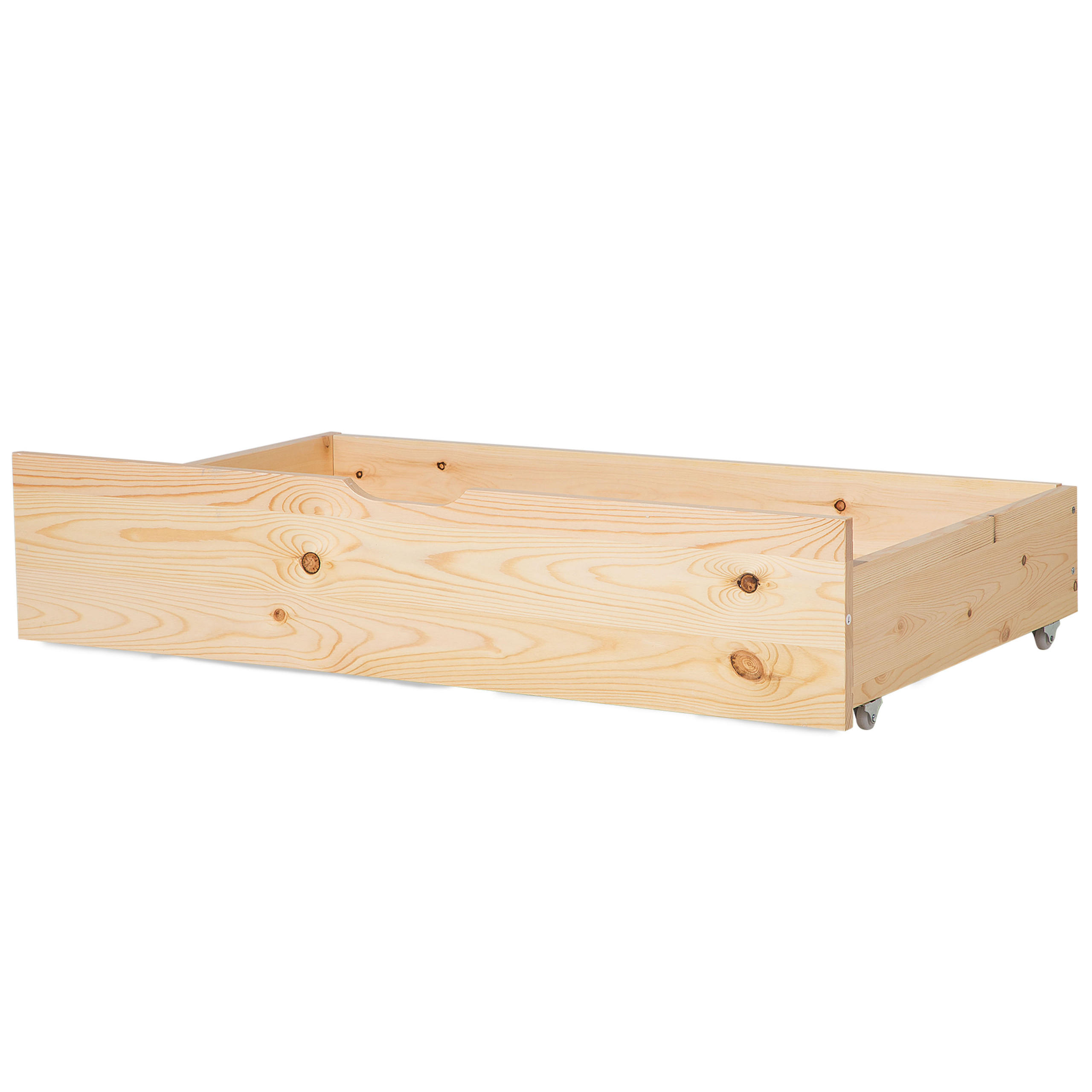 BETTSCHUBLADE 2er set Heller Holzfarbton Rumilly - Hellbraun, Holz - Beliani