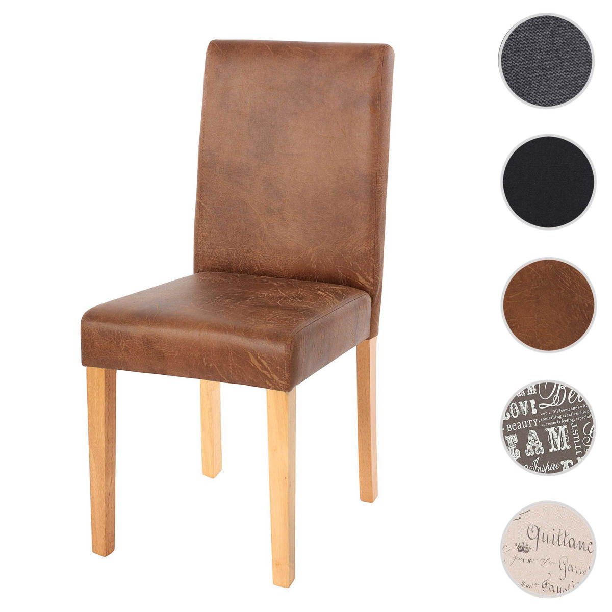ESSZIMMERSTUHL TEXTIL Braun - Braun, Textil (43/90/56cm) - MCW