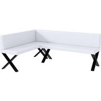 ECKBANK TONI_X - Weiß, Leder (142/196cm) - Meblini
