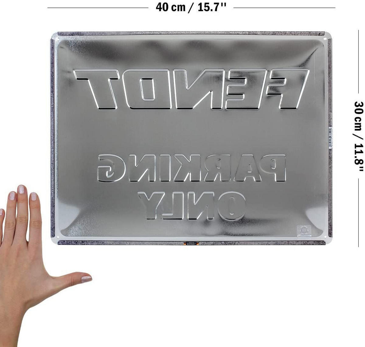 BLECHSCHILD 30/40 cm Fendt Parking Only - Multicolor, Metall (40/30/0.2cm) - Nostalgic-Art