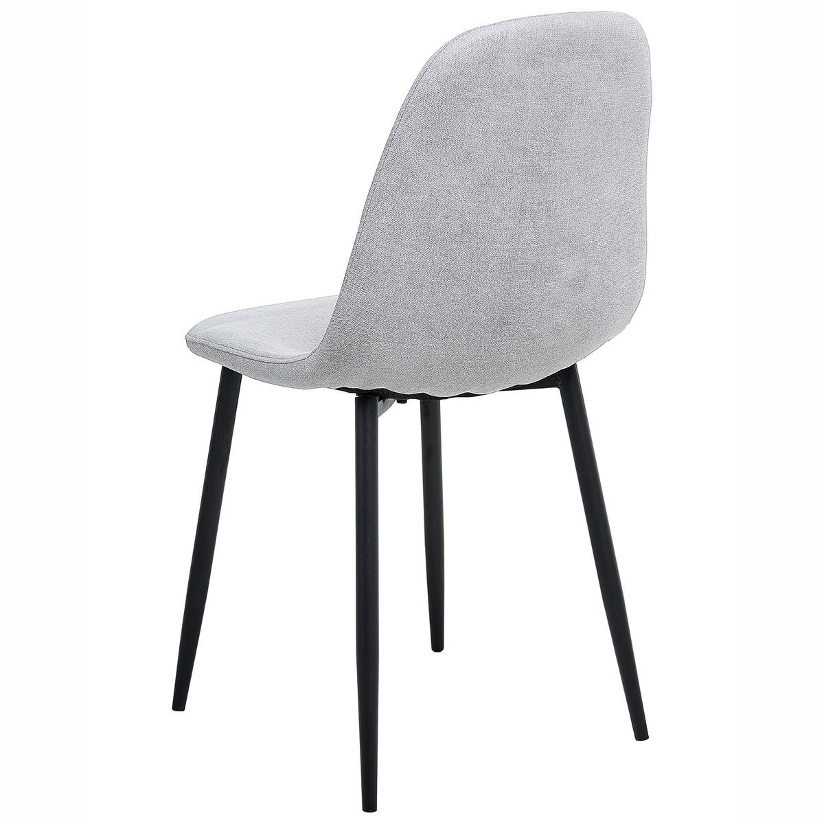ÉTKEZŐSZÉK 4 darabos Szett Világosszürke Crandall - világosszürke/fekete, textil (44/87/53cm) - Beliani
