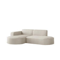 ECKSOFA Palma Xs In Scala - Beige, Holzwerkstoff/Textil (236/165cm) - Fun Möbel