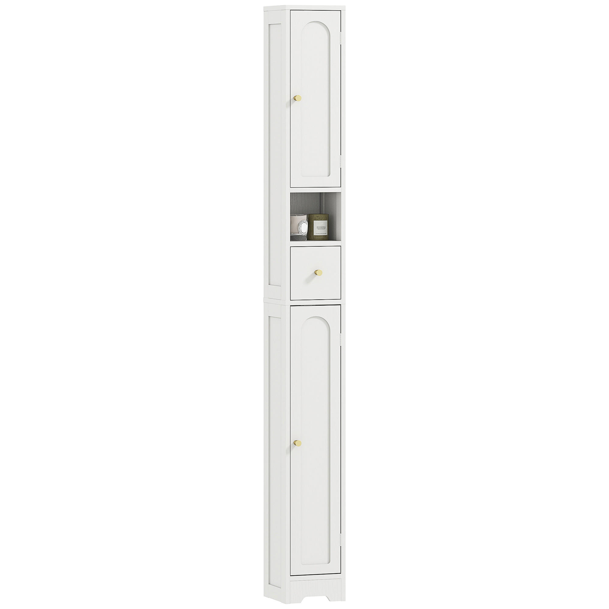 HOCHSCHRANK DE-12539 20/20/185 cm Weiß - Weiß, Holzwerkstoff (20/185/20cm) - ComfortXL