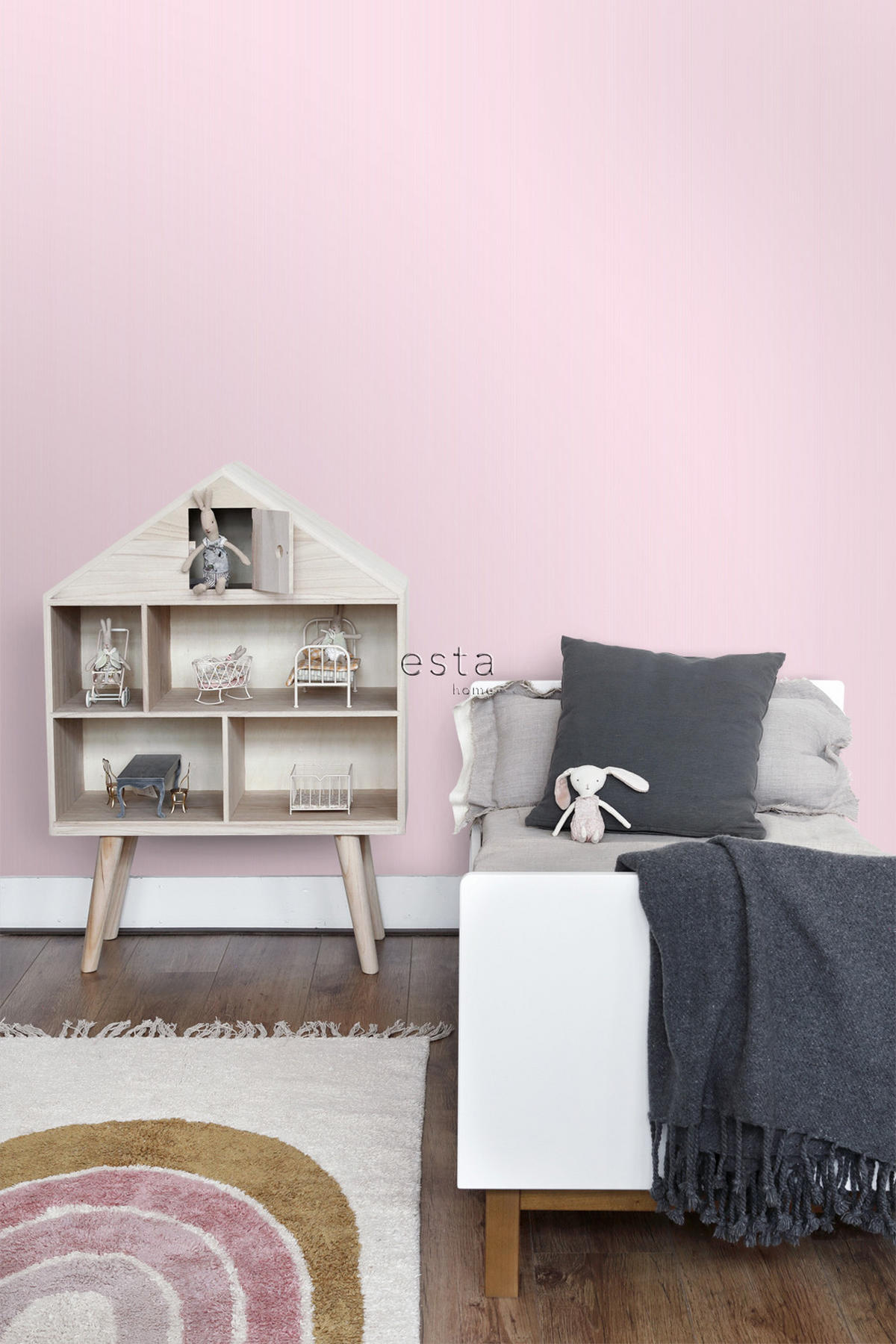 TAPETE feine Streifen 53 cm x 10.05 m - Pink, Papier (53/0.1cm) - ESTAhome