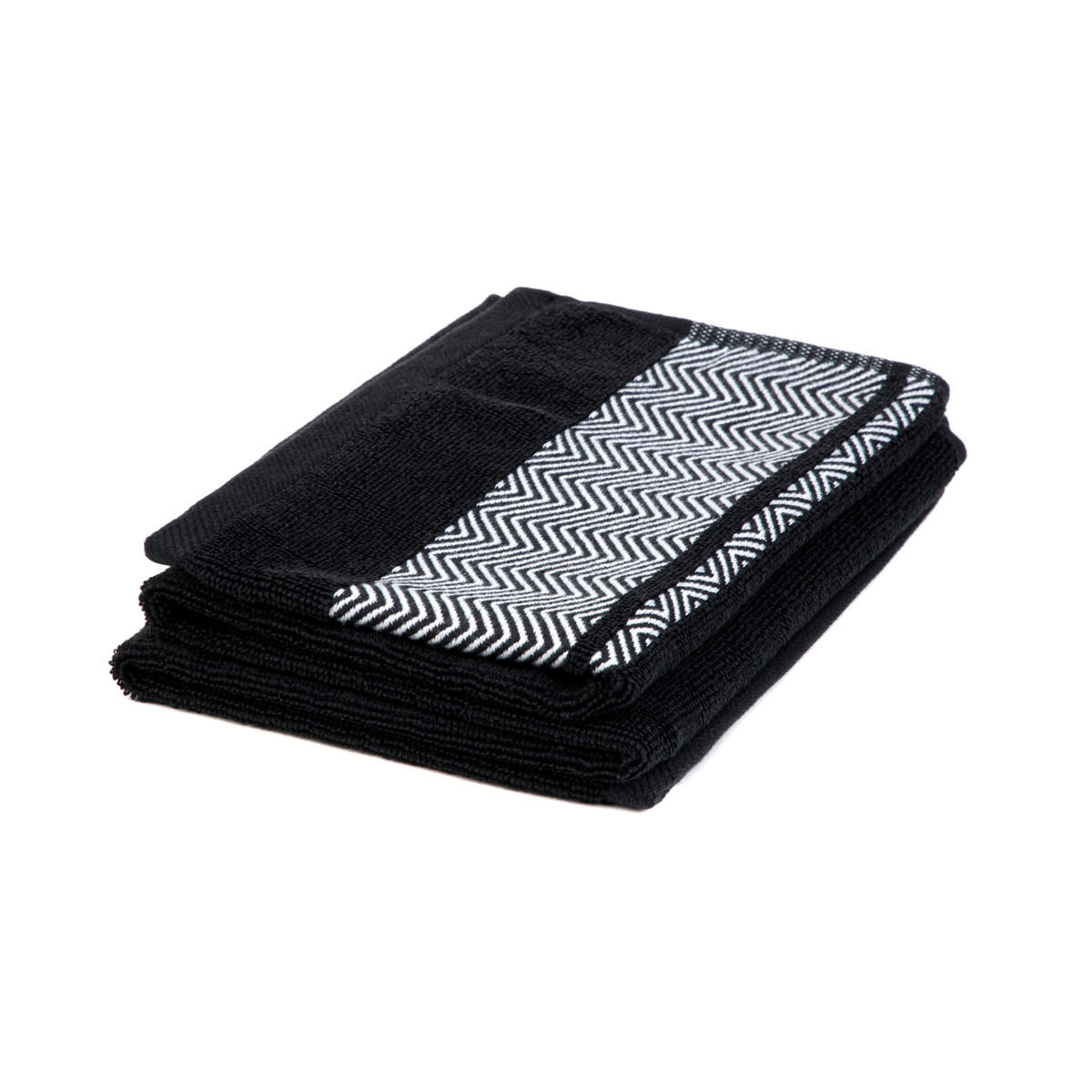 BADETUCH Maiara schwarz 50/90 cm - Schwarz, Textil (50/90cm) - Homla