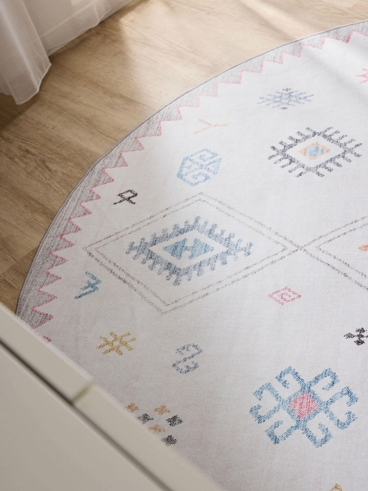 VINTAGE-TEPPICH George waschbar ø 160 cm rund - Multicolor, Kunststoff (160/160cm) - benuta