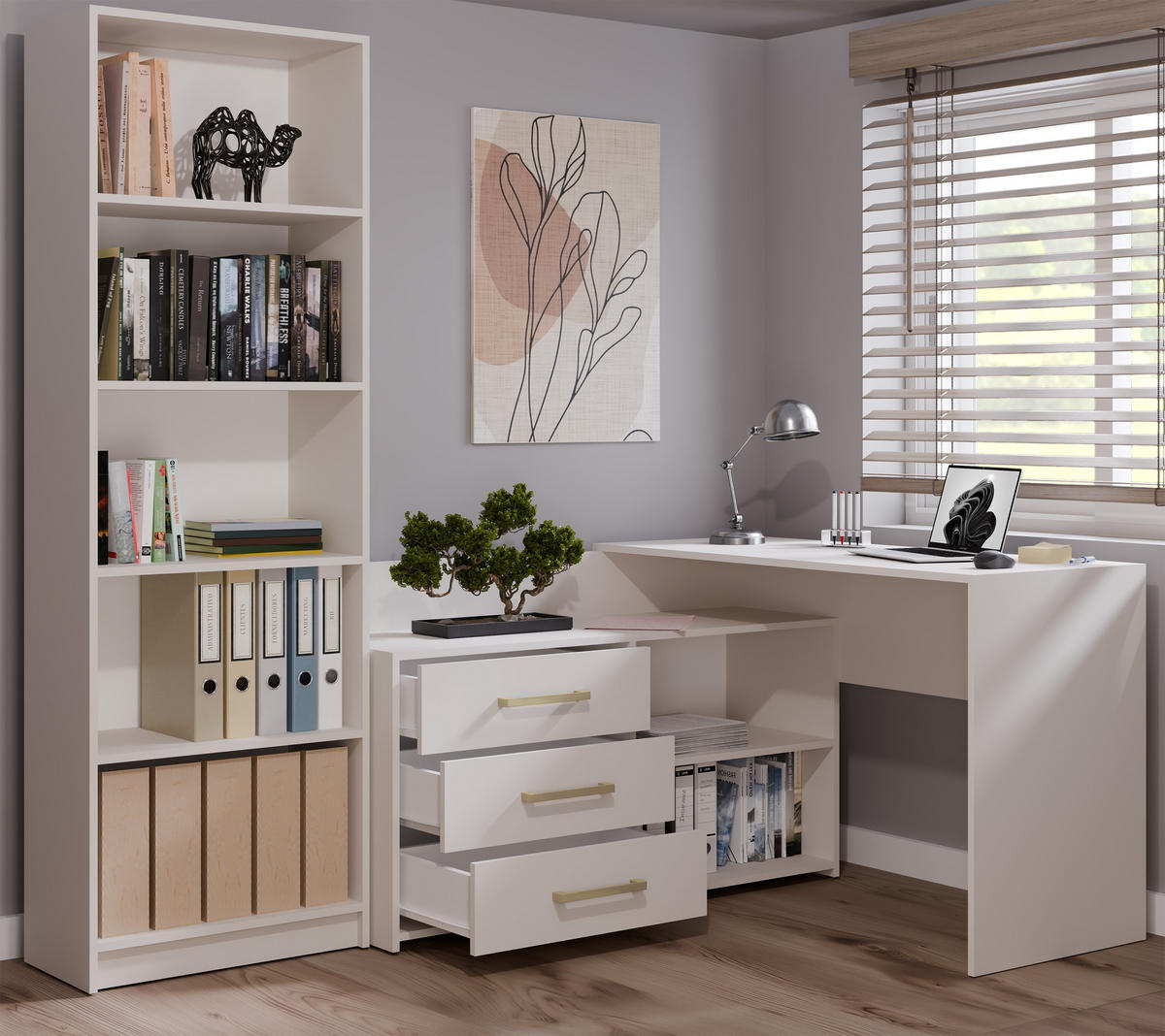 ECKSCHREIBTISCH DANY KASCHMIR BEIGE - Kaschmir, Holzwerkstoff (50/120/76cm) - CDF