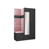 GARDEROBEN-SET Orion XXVI - Graphitfarben/Rosa, Holzwerkstoff/Kunststoff (116/186/46cm) - MIRJAN24