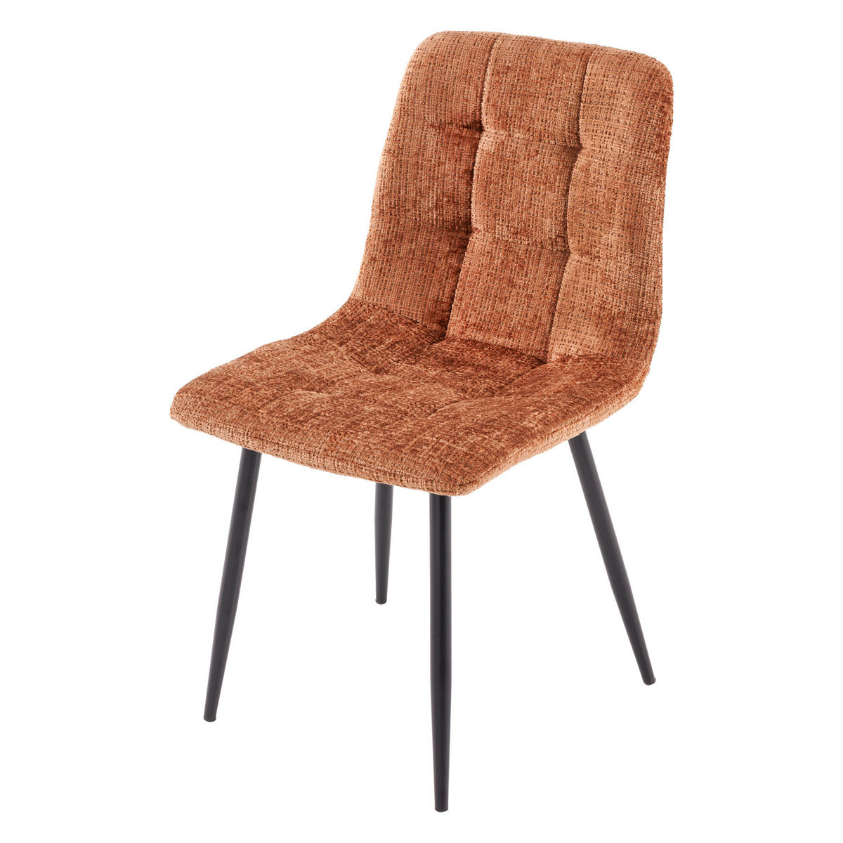 STUHL TRES CHIC Chenille Braun 90 cm - Schwarz/Braun, Kunststoff/Textil (54/88/44cm) - riess-ambiente