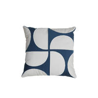DEKOKISSEN Usera Blau 45/45/10 cm - Blau, Textil (45/45cm) - Light & Living