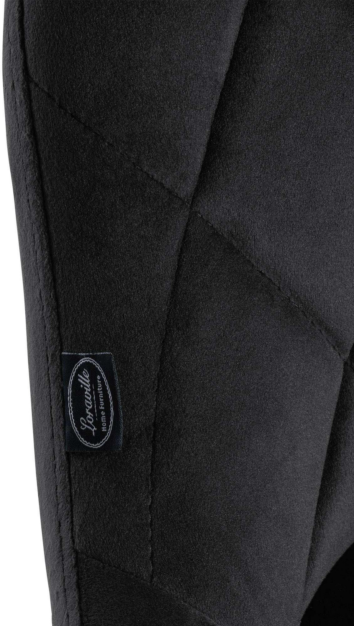 BARHOCKER Stoff schwarz - Schwarz/Weiß, Textil/Metall (46/83/49cm) - CLP