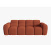 SOFA Lisa aus strukturiertem Stoff koralle 3 Sitzplätze - Koralle, Textil (101/77/216cm) - Micadoni