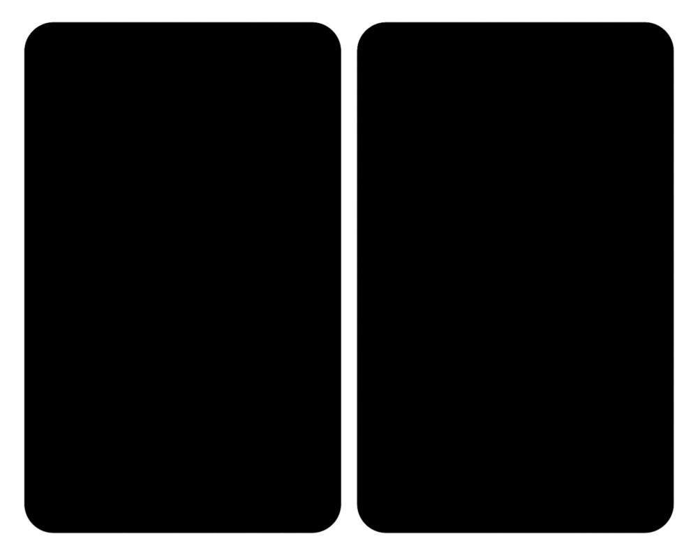 HERDABDECKPLATTEN 2 Stück Black 52/30 cm - Schwarz, Glas (30/52cm) - Wenko