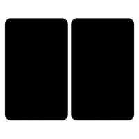 HERDABDECKPLATTEN 2 Stück Black 52/30 cm - Schwarz, Glas (30/52cm) - Wenko