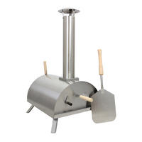 TISCH-PIZZAOFFEN Steinbackofen Pellets - Silberfarben, Metall (44/81/78cm) - Monstershop