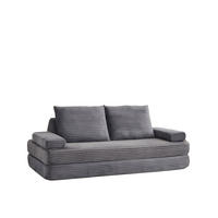 SCHLAFSOFA 211 cm frei kombinierbar mit dreieckigen Rückenlehnen, DE-42722, Grau - Grau, Textil (211.5/62/106.5cm) - ComfortXL