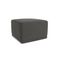 POUF Samt Stoff Grau - Dunkelgrau/Schwarz, Kunststoff/Textil (65/40/65cm) - Makamii