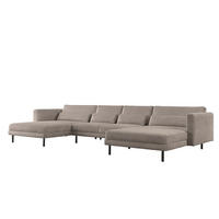 WOHNLANDSCHAFT Agada In Poso - Beige, Holzwerkstoff/Textil (391/83/174cm) - Fun Möbel