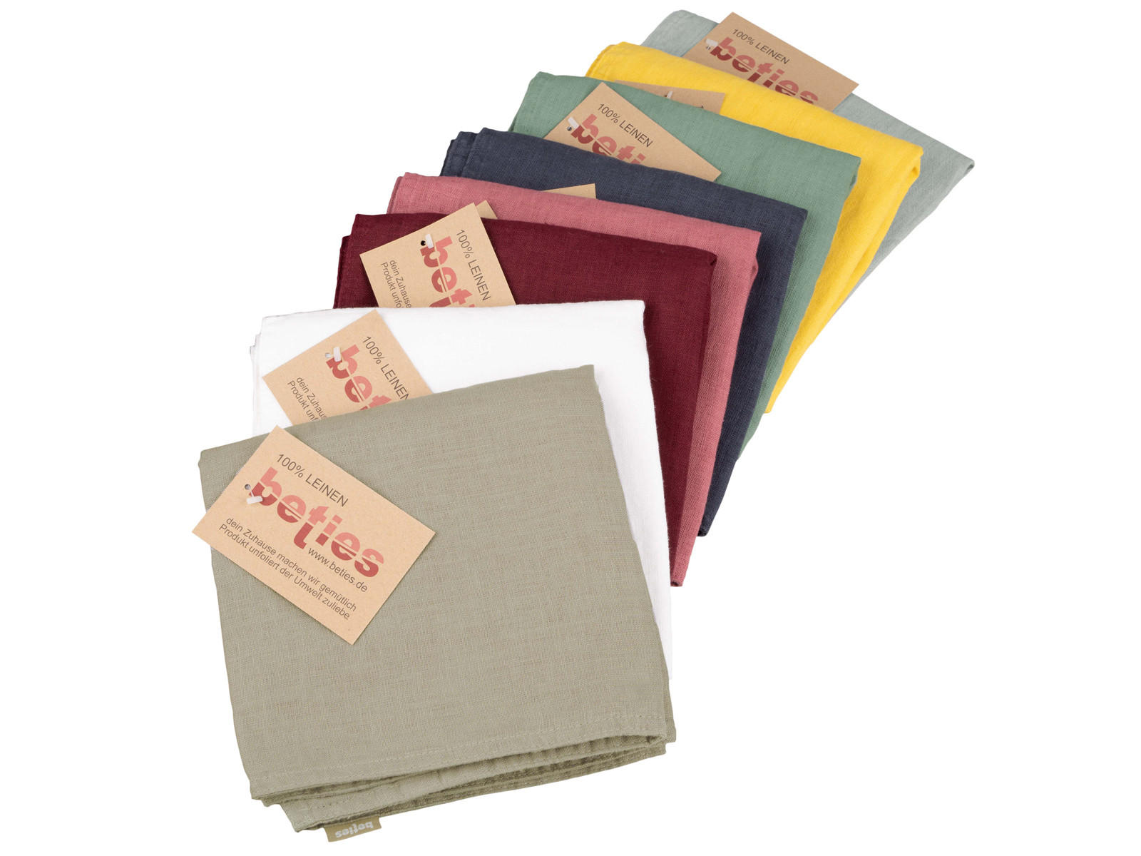 KISSENBEZUG reines Leinen stonewash-weiß 40/40 cm - Weiß, Naturmaterialien (40/40cm) - beties Heimtextil