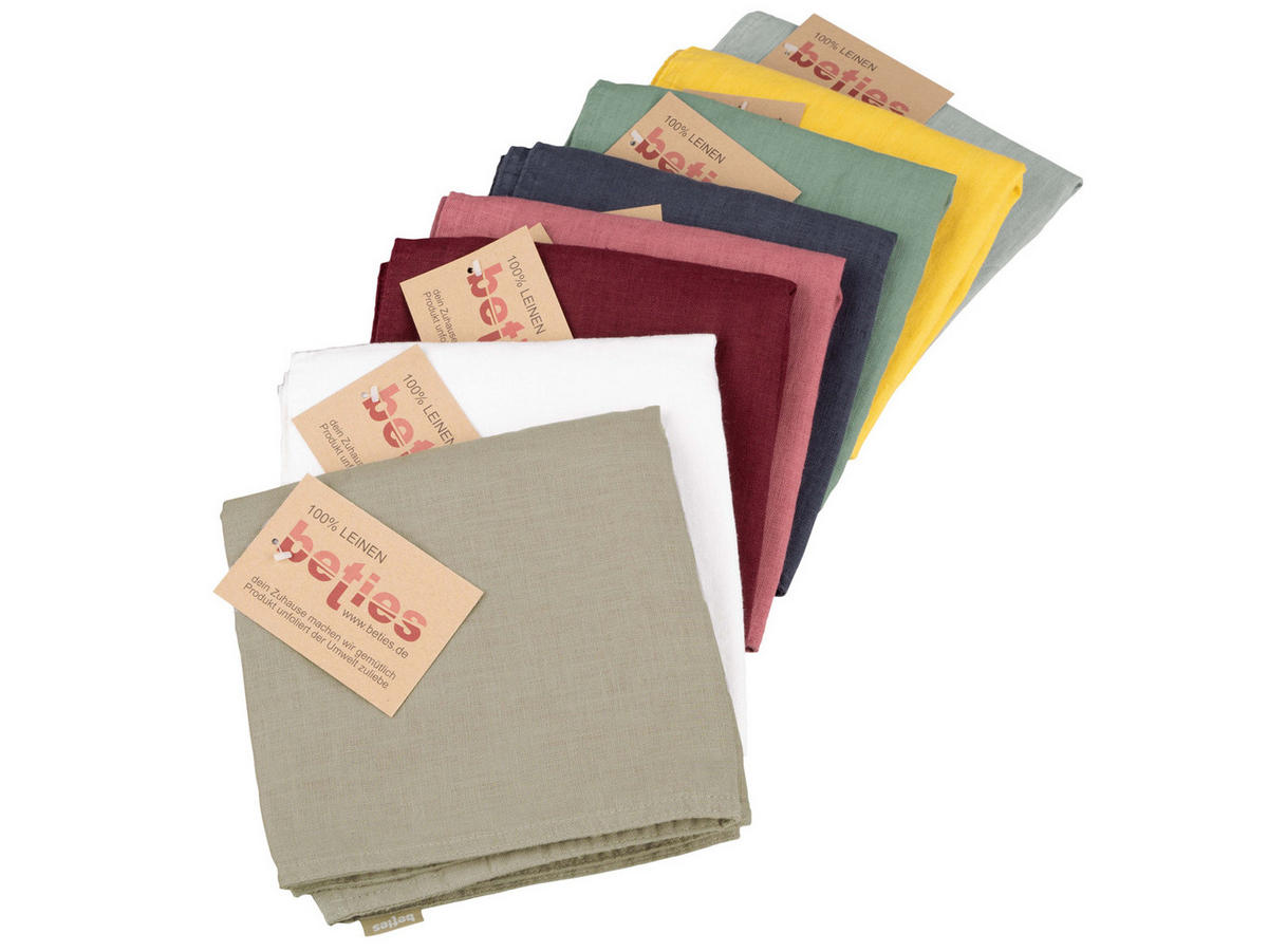 NACKENROLLENBEZUG reines Leinen tiefsee-blau 40/15 cm - Dunkelblau, Naturmaterialien (15/40cm) - beties Heimtextil