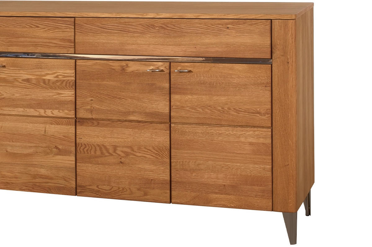 SIDEBOARD Latina Honig Eiche 180 / 42 / 91cm - Honigeiche/Braun, Holz/Metall (180/91/42cm) - Feldmann-Wohnen