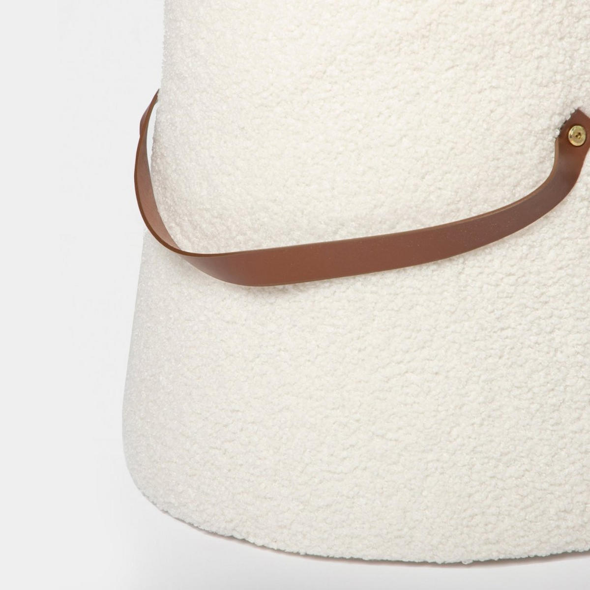 POUF Biko Weiß 42 cm x 36 cm - Weiß, Textil (42/36/42cm) - Klast Home