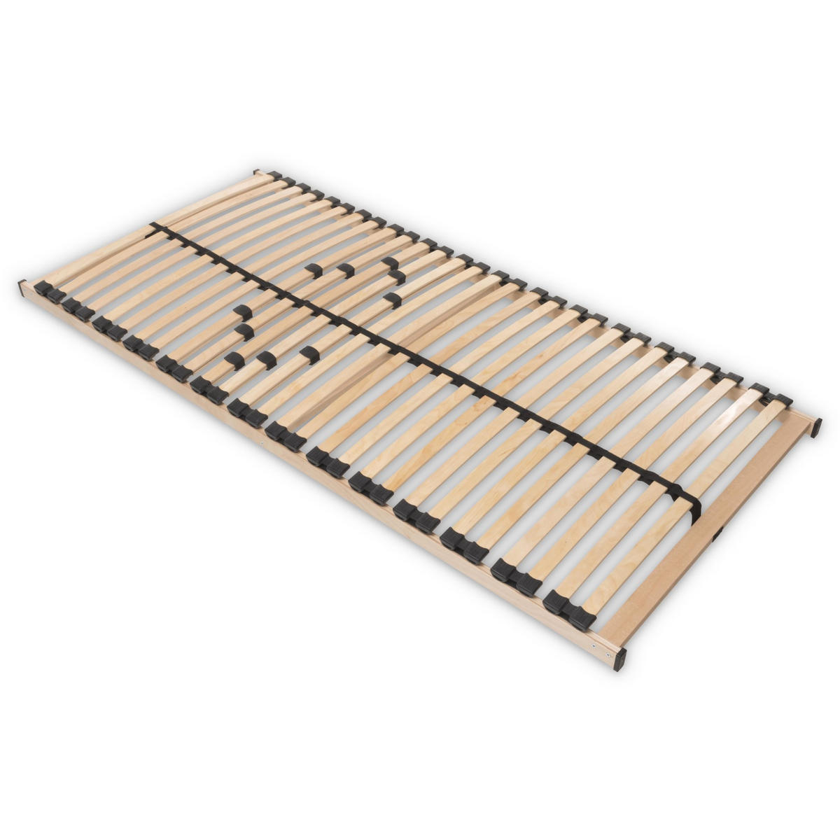 BETTEN-ABC Max1 NV – fertig montierter Lattenrost mit 28 Leisten und Härtegradverstellung, Größe: 140x190 - Braun, Holz (140/190cm) - Betten-ABC