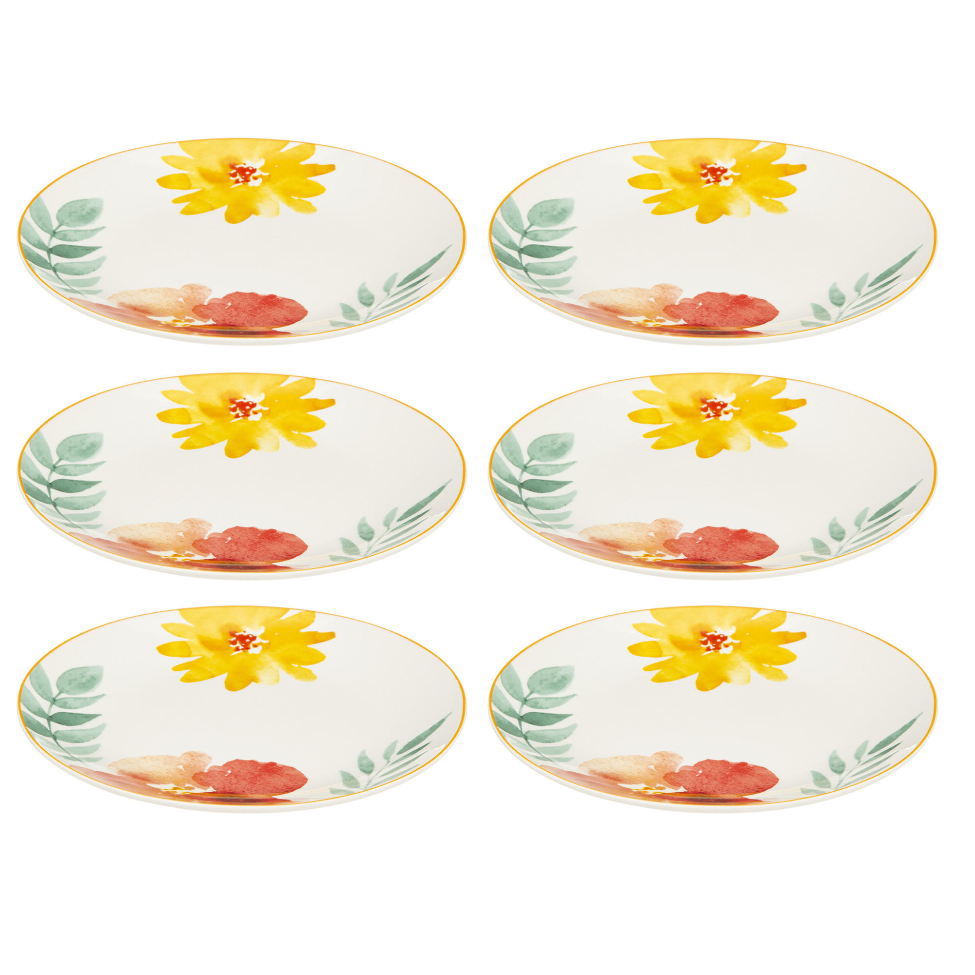 DESSERTTELLER Porzellan Margaux Mehrfarben 19/19/2 cm - Multicolor, Keramik (19cm) - Secret de Gourmet