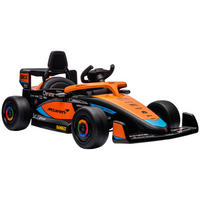 ELEKTROAUTO, Kunststoff, Orange, 115L x 67B x 50H cm - Orange, Kunststoff (115/67/50cm) - AIYAPLAY