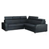 ECKSOFA Oslo 2rR2p - Silberfarben/Dunkelblau, Holz/Kunststoff (250/250cm) - MIRJAN24
