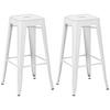 BARHOCKER 2er Set Metall weiß - Weiß, Metall (43/76/43cm) - CLP