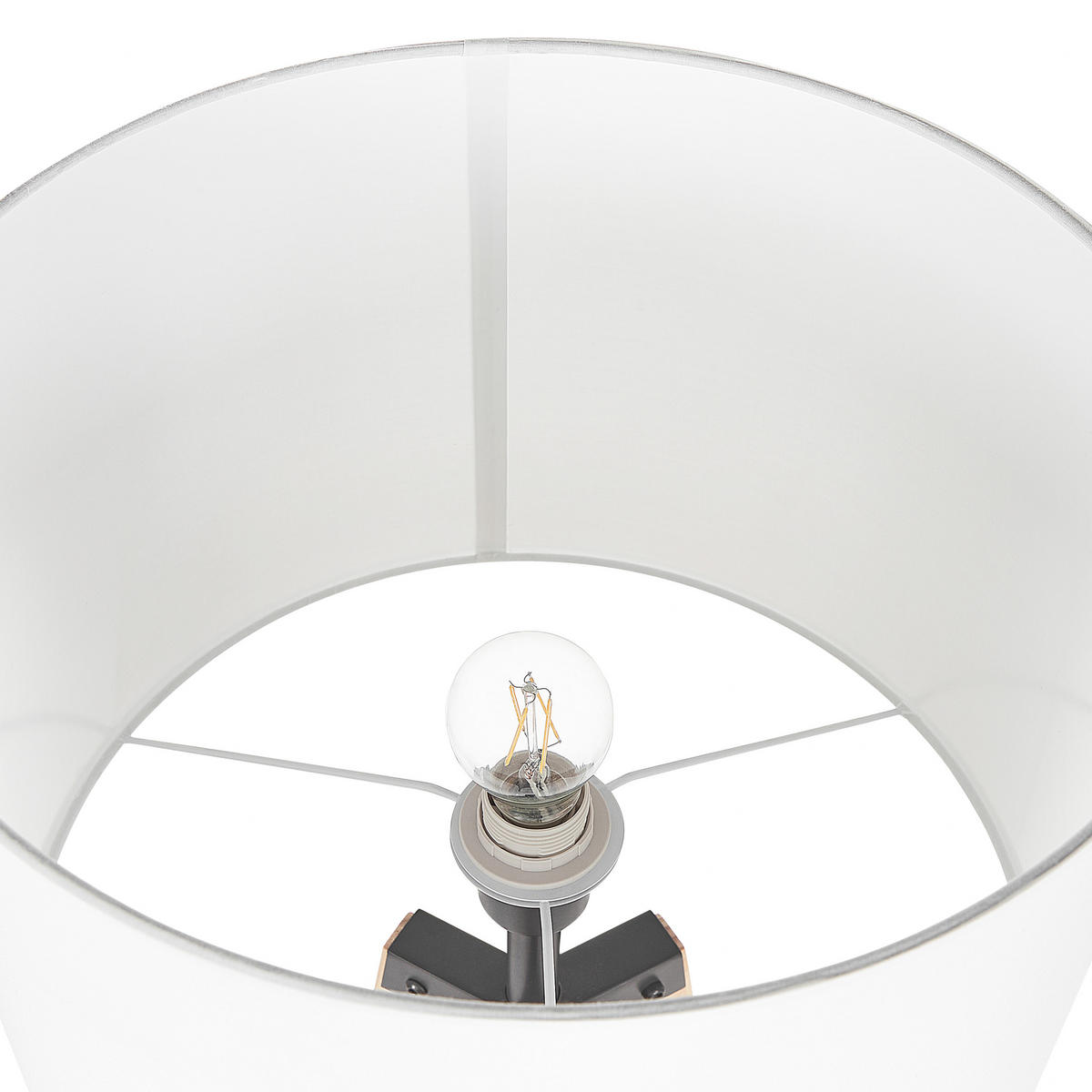 STEHLAMPE Bluff 41/41/149 cm - Hellbraun, Holz (41/41/149cm) - Beliani