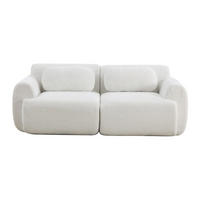 2-SITZER SOFA Chenille Elfenbein - Beige, Textil (189/71/91cm) - WISHDOR